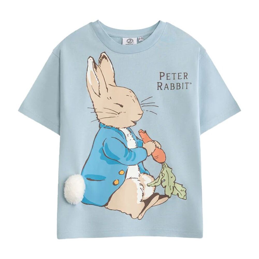 Peter Rabbit Childrens/Kids Character Short-Sleeved T-Shirt / Blue